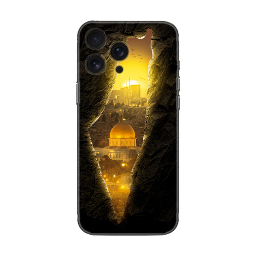 Kudüs manzaralı, kubbe desenli iPhone telefon kılıfı tasarımı