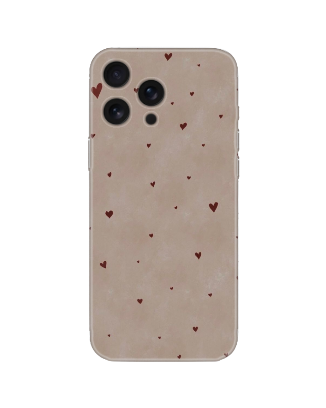 Kırmızı Minik Kalpler Desenli Telefon Kılıfı (Android/IOS Uyumlu)