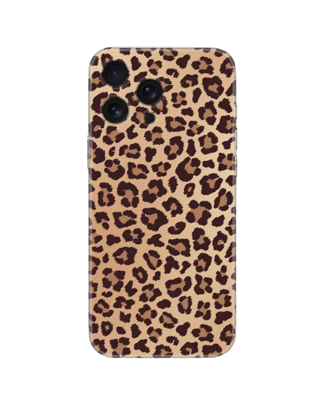 Klasik Leopar Desenli Bej ve Kahverengi Telefon Kılıfı (Android/IOS Uyumlu)