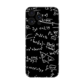Siyah zemin üzerinde matematiksel formüller desenli telefon kılıfı