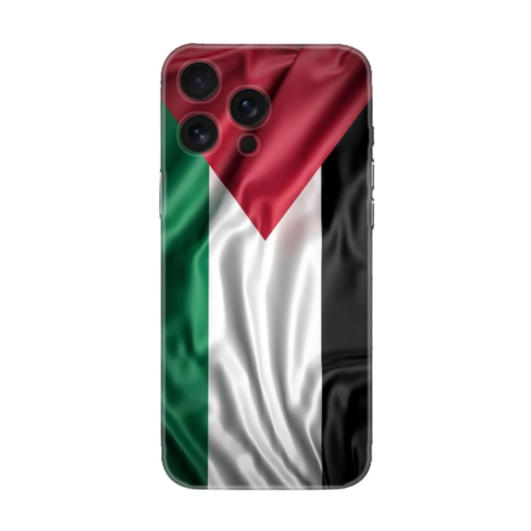 Dalgalanan İpeksi Filistin Bayrağı Tasarımlı Telefon Kılıfı (iPhone/Android Uyumlu)