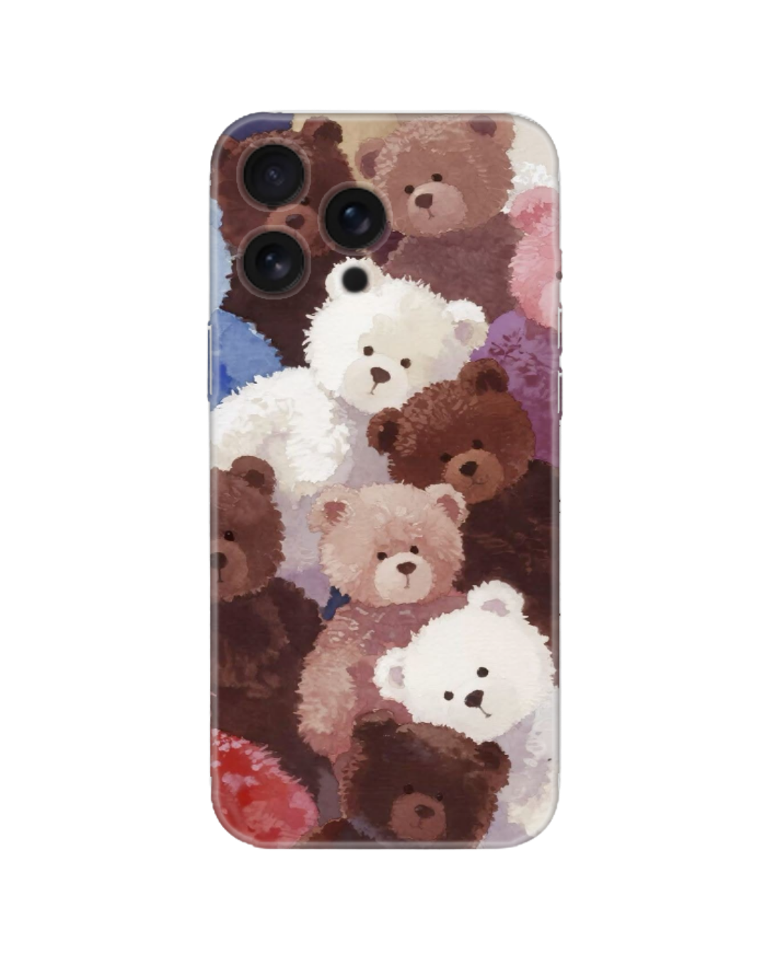 Cottagecore & Y2K Tarzı Sevimli Teddy Bear Desenli Telefon Kılıfı (Android/IOS Uyumlu)
