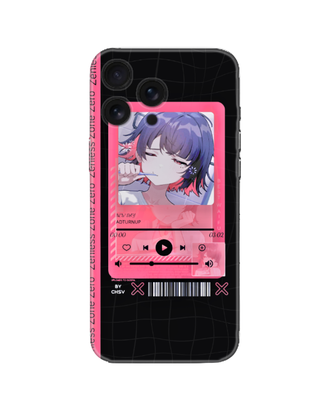 Zenless Zone Zero Belle Temalı Pembe Müzik Arayüzlü Telefon Kılıfı (Android/IOS Uyumlu)