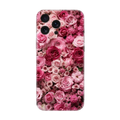 Pembe güllerle kaplı şık iPhone telefon kılıfı, çiçek desenli kapak tasarımı