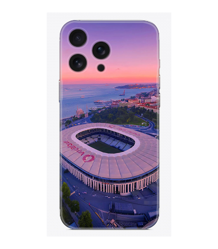 Vodafone Park stadyum manzaralı telefon kılıfı, İstanbul şehir ve deniz fotoğrafı baskılı