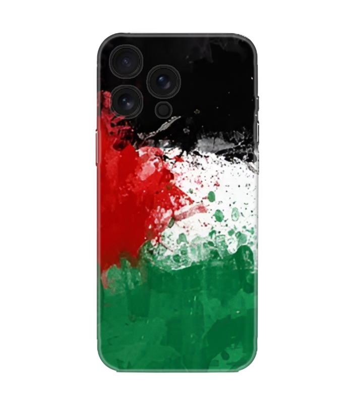Filistin Bayrağı Sulu Boya Tasarımlı Telefon Kılıfı (iPhone/Android Uyumlu)