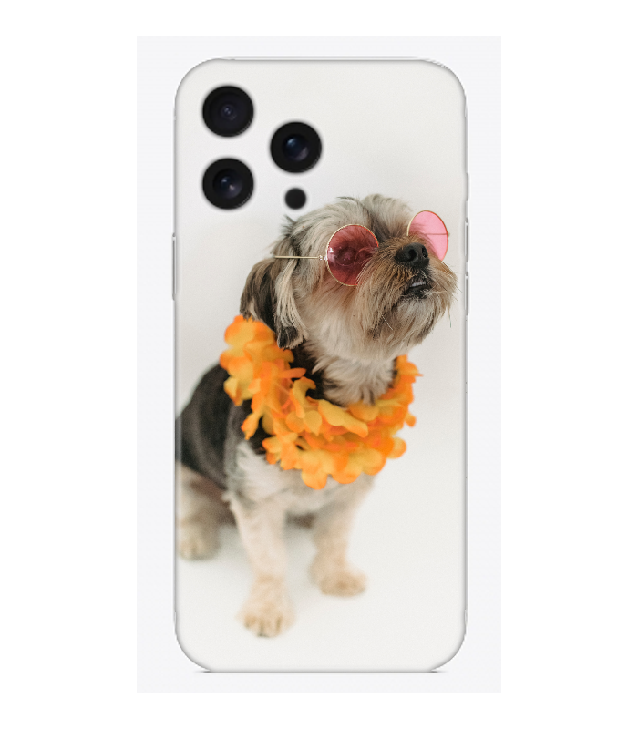 Pembe Gözlüklü Köpek Telefon Kılıfı