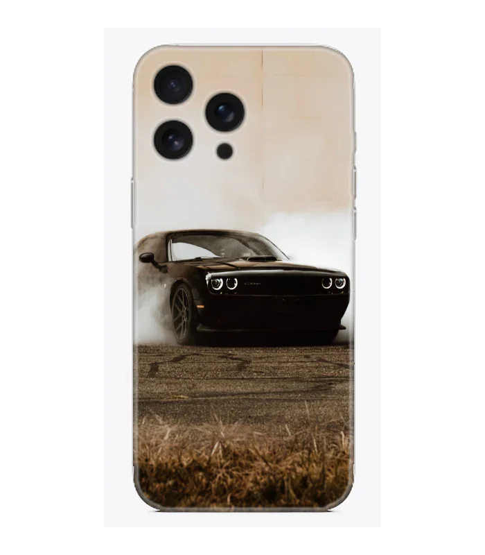Siyah spor araba desenli telefon kılıfı, araba temalı şık koruyucu kılıf