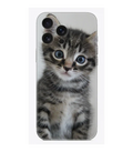 Sevimli kedi desenli, şeffaf iPhone telefon kılıfı