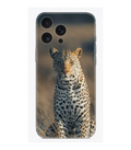 Leopar desenli şeffaf telefon kılıfı, dayanıklı ve şık koruma aksesuarı