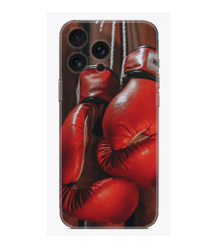 Kırmızı boks eldiveni desenli telefon kılıfı, şık ve dayanıklı tasarım