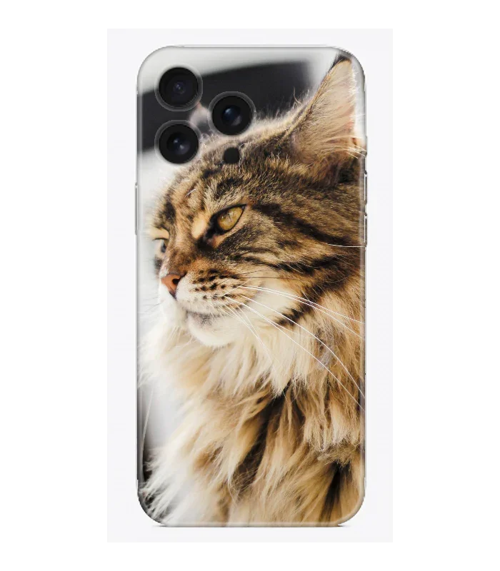 Kedi desenli şeffaf telefon kılıfı, iPhone ve Samsung uyumlu, hayvan temalı tasarım