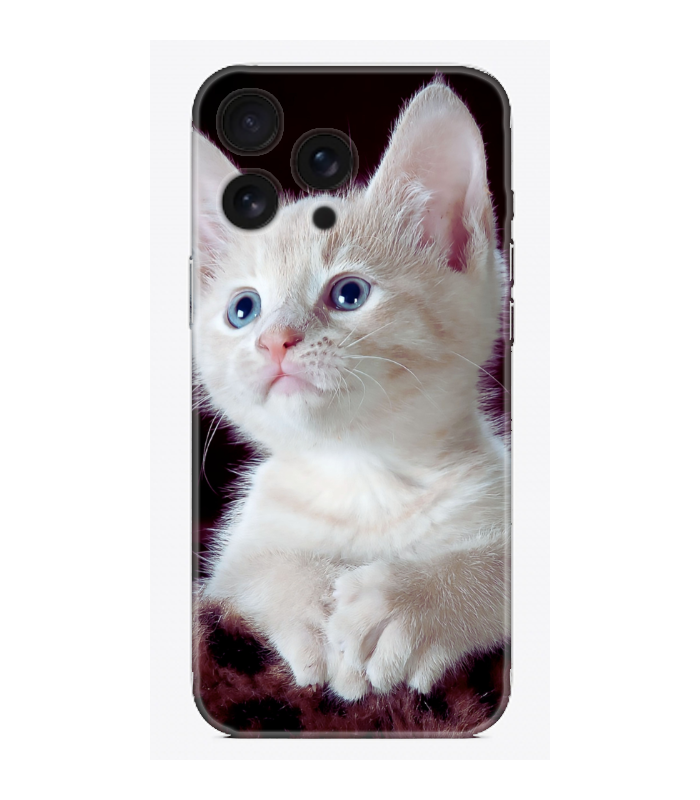 Beyaz Tatlı Kedi Telefon Kılıfı