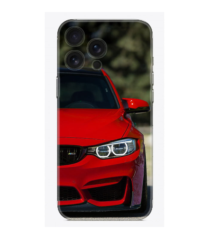 Yarım Görünümlü Kırmızı BMW Telefon Kılıfı