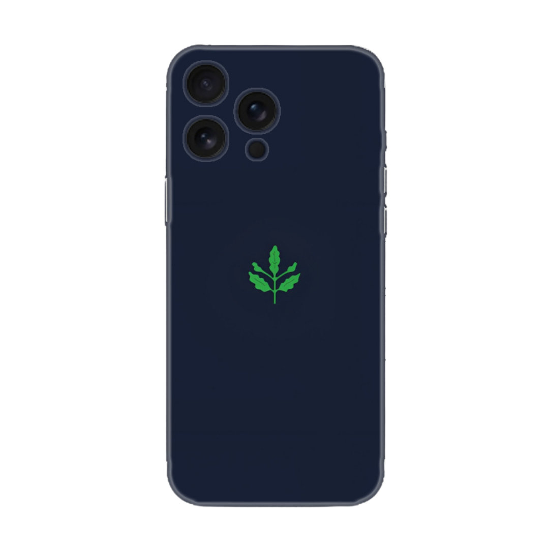 Sarı Lacivert Yeşil Yaprak Desenli Telefon Kılıfı (Tüm Modellere Uyumlu)