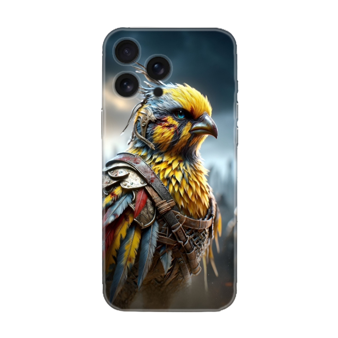 Sarı Lacivert Asil Kanarya Tasarımlı Telefon Kılıfı (Tüm Modellere Uyumlu)