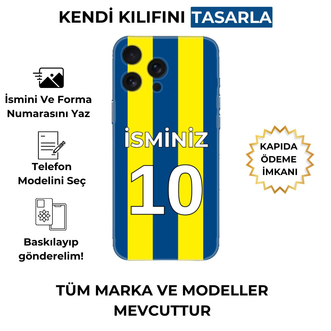 Fener İsimli Çubuklu Forma Telefon Kılıfı (Android/IOS Uyumlu)