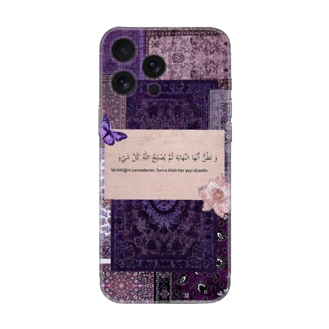 Ve Bittiğini Zannedersin Sonra Allah Herşeyi Düzeltir Arapça ve Türkçe Yazılı Telefon Kılıfı (iPhone/Android Uyumlu)
