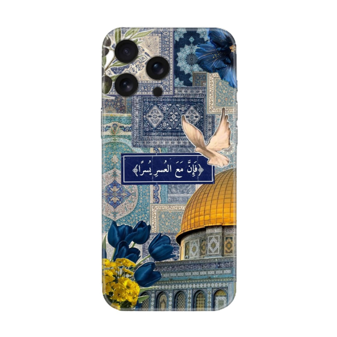 Mescid-i Aksa ve Halı Desenli Özgürlük Temalı Telefon Kılıfı (iPhone/Android Uyumlu)