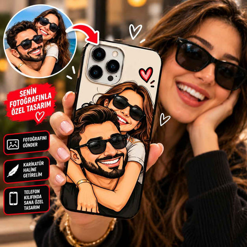 Kişiye Özel Karikatür Fotoğraflı Telefon Kılıfı