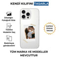 Kişiye özel fotoğraflı şeffaf telefon kılıfı, tasarla ve sipariş et imkanıyla.