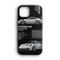 Siyah zeminli, Porsche 911 GT3 RS görselli, şık telefon kılıfı