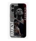 Khamzat Chimaev tasarımlı şeffaf, dayanıklı iPhone telefon kılıfı, dövüşçü baskılı