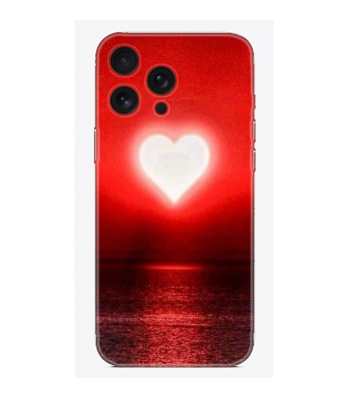 Kırmızı Gökyüzü Kalp Telefon Kılıfı