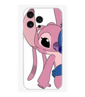 Pembe sevimli çizgi karakter tasarımlı iPhone telefon kılıfı, şık ve koruyucu kapak