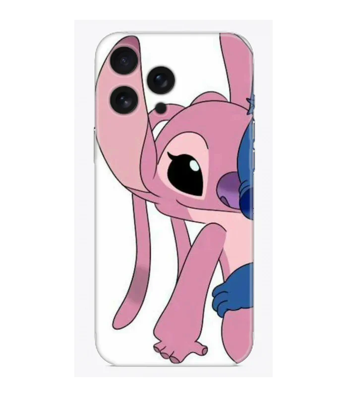 Pembe sevimli çizgi karakter tasarımlı iPhone telefon kılıfı, şık ve koruyucu kapak