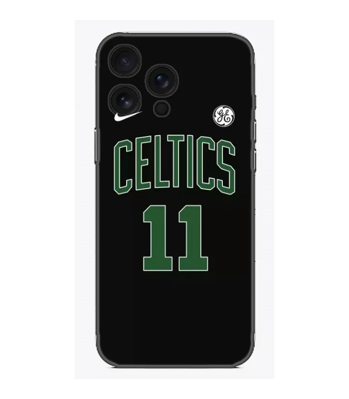 Siyah zeminli, Celtics 11 tasarımlı iPhone telefon kılıfı