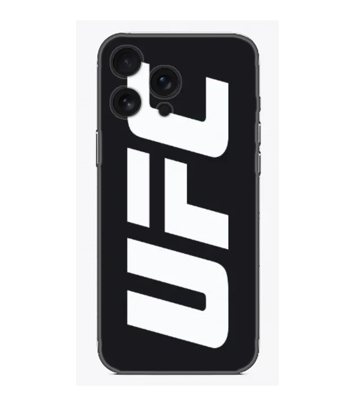 Siyah zeminli, beyaz büyük harfli yazılı iPhone telefon kılıfı