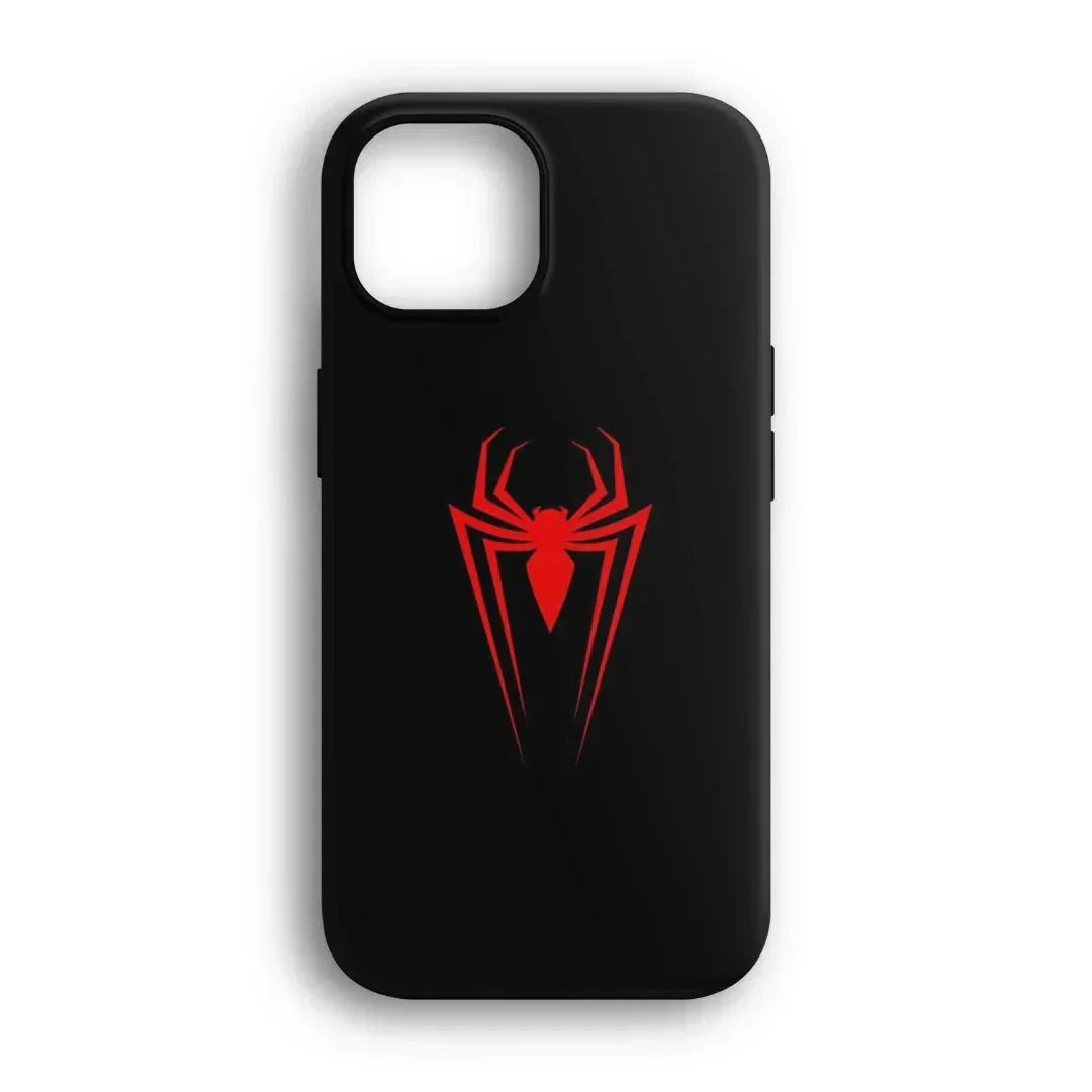 Red Spider Baskılı Siyah Telefon Kılıfı